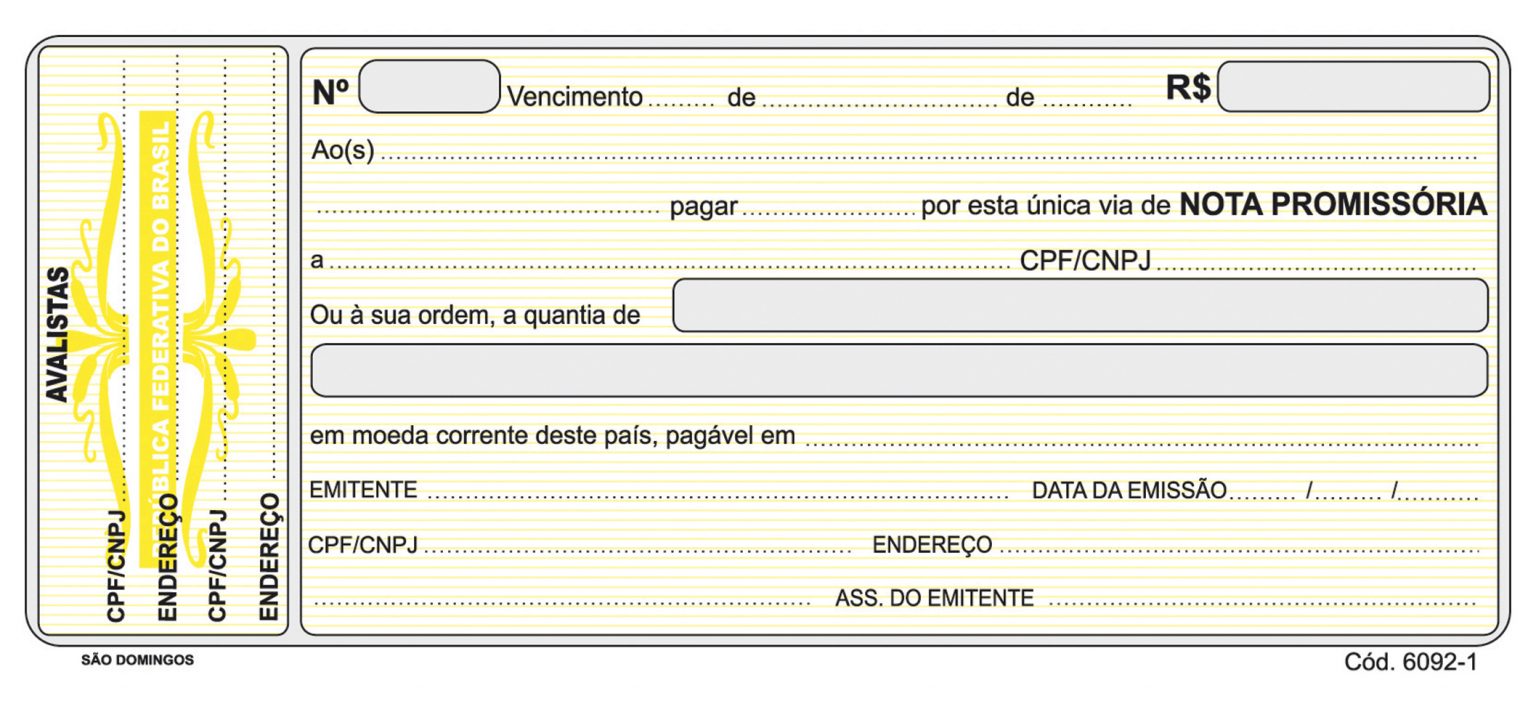 Saiba o que é e como fazer o preenchimento de uma nota promissória ...